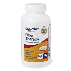 Equate Fiber Therapy Kalsium Polycarbophil Caplets, 625 mg, 140 count