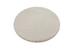 RugsX Tæppe BUNNY cirkel beige efterligning af kaninpelser circle 160 cm