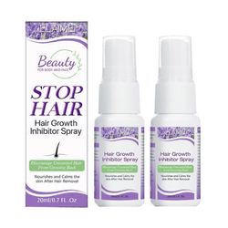 2X Uusi Permanent Stop Hair Growth Inhibitor Spray kivuton karvanpoisto miehille ja naisille