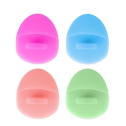 4 PC'er Blød silikone facial udrensning børste manuel ansigt scrubber eksfolierende massage