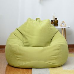 Timei Uusi erittäin suuri papupussituolit sohvasohvan päällinen sisätiloissa Laiska lepotuoli aikuisille Lasten tarjoushinta Vihreä 80 * 90cm