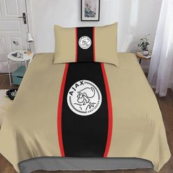 Kerota Ajax logo pussilakana D, osat jalkapallo urheilu mikrokuitupussilakana vuodevaatteet sopivat nuorille ja aikuisille Singlex King220x240cm