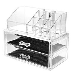 Sofirn Transparent Akryl Kosmetik Makeup Storage Box 2 Layer Storage Box-transparent