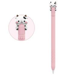 AHASTYLE PT129-1 Apple Pencilille (1. sukupolvi) Stylus Pen Cover Cartoon Animal Silicone Protecti Monivärinen Pink Cow