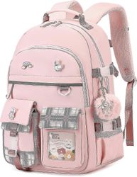 Reppu tytöille, 15,6 tuuman koululaukku Lasten päiväkoti Peruskoulun reput Suuret kirjalaukut teinitytöille Naiset Opiskelijat Rento matkapäivä