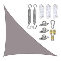 3x4x5m Vedenpitävä Varjo purjeet Awning Sunshade Kolmion muotoinen Awning-terassi Uima-altaan katos kolmio ulkoterassi puutarhan ammeet Khaki