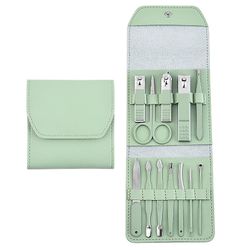 Rustfrit stål Matcha Grøn Nail Tool Set eksfolierende Tool Nail Clippers