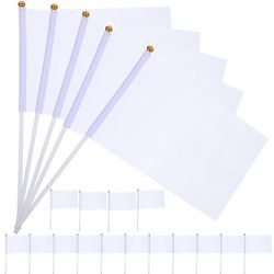 20 kpl mukautettuja banderolleja, valkoinen heiluttaen lippua, komentava erotuomarin lippu, valkoinen lippu, auton sisustus 14X21cm