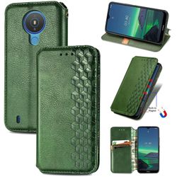Kompatibel med Nokia 1.4 Flip Case Etui Vintage Wallet Flip Cover med magnetisk lukning Coque - Blå grøn