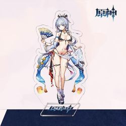 To-dimensionelle Yuanshen Spil Thunder General Gan Yu Walnut Akryl Beslag Style 15
