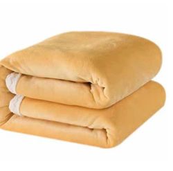 Handuo Tyk Flannel Fleece Kast Tæppe Vinter, Varm, Åndbar Smørgul