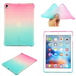 SKALO iPad 10.2 Gradient TPU-kuori - vaaleanpunainen-turkoosi