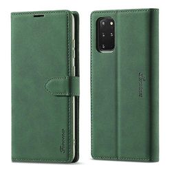 Samsung Galaxy S20+ Forwenw F1 -sarjan mattapintainen, vahva magnetismi, vaakasuora käännettävä nahkakotelo, jossa pidike ja korttipaikat sekä lomp...