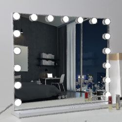 70 x 55 cmhollywood forfengelighet speil (ingen speil bare pærer) med 3 farge lys 14 dimbare LED-pærer, stor sminke kosmetisk mi gave linzero
