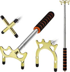 Sisäänvedettävä biljardi Cue Stick Sillanpidike Biljarditarvikkeet 3kpl irrotettavalla messinkisillan päällä, biljardiallas Cue tarvikkeet biljardi...