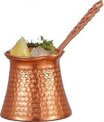 2024 kiinteä vasarattu kupari turkkilainen kreikkalainen arabialainen kahvipannu liesitason kahvinkeitin Cezve Ibrik Briki kahvalla