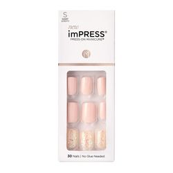 Kissqiqi Press-on Manicure, Nail Kit, Short Press-on Nails Pink