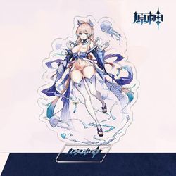 To-dimensionelle Yuanshen Spil Thunder General Gan Yu Walnut Akryl Beslag Style 14