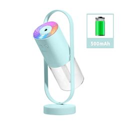 Sajygv Sajy trådlös luftfuktare 360 Roterande smink Atomization Usb Laddningsprojektion Lampa Multicolor