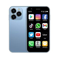 Rainbuvvy XS16 4G älypuhelin 3.0 tuuman android 10.0 quad core 2000mAh RAM 3GB ROM 64GB Type-C Dual SIM mini puhelin musta sininen