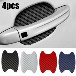 Varychmoo Carbon Fiber Universal bil dørhåndtag Protector Sticker ridsefast 4 Pack
