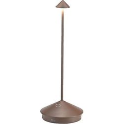 Zafferano Pina Pro-Aluminum-Dimbar LED bordlampe, IP54 beskyttelse, innendørs / utendørs bruk, plugg lasting base, H29cm, EU kontakt-Corten-Wellngs