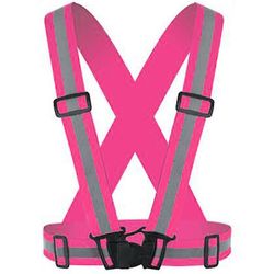 Liltop Hej Vis Sikkerhed Høj synlighed Vest Gear Justerbar Reflekterende Bælte Rem Vest Rose rød One Size