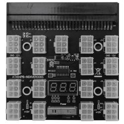 Breakout Board 17-porttinen 6-nastainen LED-näyttö Virtamoduuli Palvelinkorttisovitin HP 1200W 750W PSU -NÄYTÖNOHJAIMELLE musta