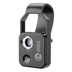 2025 Uusin malli 200X puhelinmikroskooppi linssillä, taskuälypuhelin digitaalinen