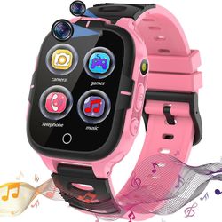 Suren Kids Smart Watch Drenge Piger- Kids Smartwatch med med 15 spil, Sos Call, Musikafspiller, Video Camera PINK