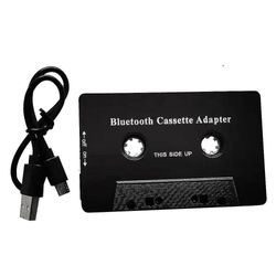 Universal Kassette Bluetooth 5.0 Audio Bilbånd Aux Stereo Adapter med mikrofon til telefon Mp3 Aux kabel