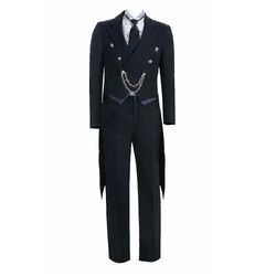 Musta hovimestari Sebastian Michaelis Cosplay -puvut Halloween -joulujuhlapuvut Mies L
