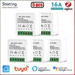 10stk Zigbee 3.0 Mini Smart Switch Yandex Alice Tuya Smart Home DIY Light 5PCS