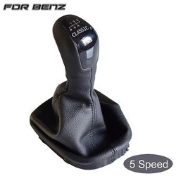 Mercedes Benz C-luokka W203 S203 korkealaatuinen 5 6-vaihteinen sauvavaihdevipu nuppi käsipallo nahkainen säärystin tavaratilan suojus 5 nopeus