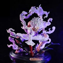 Yksiosainen Luffy GEAR 5 Anime -figuuri Nika Sun God PVC -toimintahahmo valkoinen yksi koko