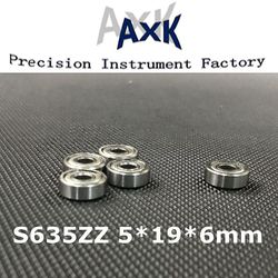 Udsalg S635zz Leje 5*19*6 Mm ( 10 stk ) Abec-3 Grade Ss 635 Z Rustfrit Stål Miniature S635 Zz Kuglelejer
