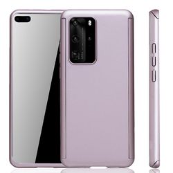 König Taske Mobiltelefonbeskytter til Huawei P40 Fuld Case Cover Screen Protector Taske 360 Pink