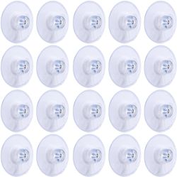 Xqday Gennemsigtig plast sugekop, 20 stykker 45 mm klar sugekop uden