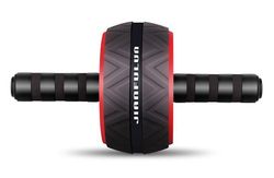 Handuo Roller Fitness Kit Hjem Robust Abs Roller Gym Abdominal Stimulator sort og rød