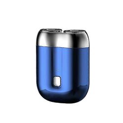 Uusi päivitysmalli mini kaksipäinen parranajokone, Unisex Mini kannettava sähköinen parranajokone sininen