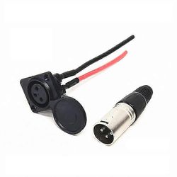 Akkulaturin portti 3Pin Inline Connector Jack Socket Socket Scooter E-pyörätuolin pää Pyöreä kolmireikäinen latausportti Edition C