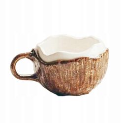 Keraaminen kookospähkinän muotoinen muki aikuisille, lapsille, kuppi monivärinen