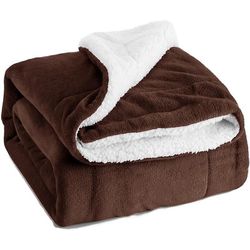 Eveltek Lammeuld tæpper Varm blød sofa tæppe Let Brown 200CM*230CM