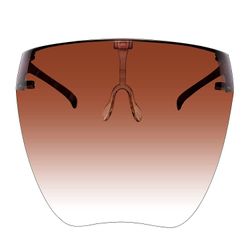 Anti Fog solbriller Fuld ansigtsbeskyttelse Briller Mode Visir Cover Beskyttelsesbriller (Brun Gradient)