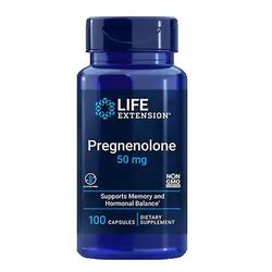 Life Extension Käyttöiän pidentäminen Pregnenolone, 50 mg, 100 korkkia (pakkaus 1)
