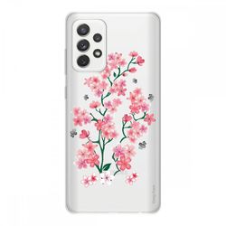 Crazy Kase Cover Til Samsung Galaxy A72 Soft Silicone 1 Mm, Sakura Blomster