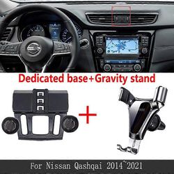 Auton matkapuhelimen pidike Nissan Qashqai J11: lle 2014 ~ 2020 2022 GPS langaton latausteline Pyörivä tuki Auto Tyyli b