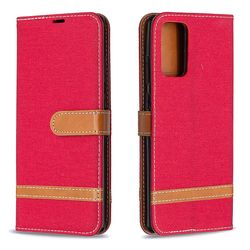 Gangxun Læderetui til Samsung Galaxy Note 20 Denim Mønster Rød