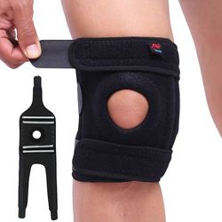 1Pcs bjergbestigning knæ pad med 4 fjedre støtte cykling knæbeskytter mountainbike sports sikkerhed knæpude tandbøjle 01 Right