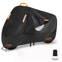 Vedenpitävä moottoripyörän suoja Honda CBR 125R 954 600 F4i 650F 650R 1100XX 1000F CBR 600 1000RR Ulkokäyttöön, suoja sateelta Musta 4XL